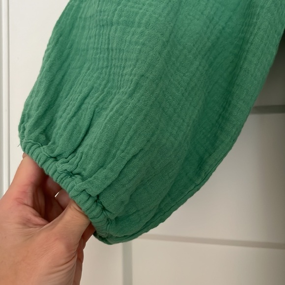 J. Crew Smocked Puff Sleeve Dress with Pockets - Picture 6 of 10